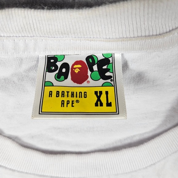 A Bathing Ape Bape White Pink Camo Big Ape Head Logo T Shirt Mens XL - Picture 3 of 6
